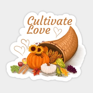 Cultivate Love Cornucopia Sticker